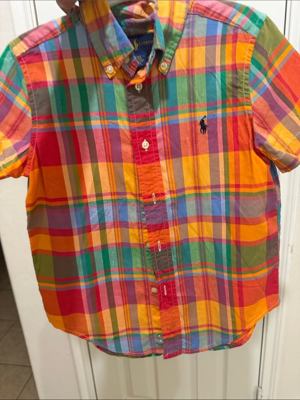Ralph Lauren Kids Multicolor Plaid Button-Down Shirt - Red, Yellow, Green, Blue